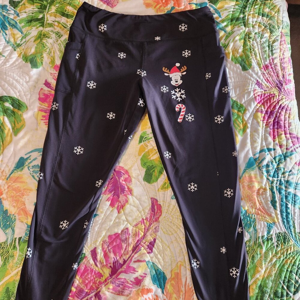 Her Universe Disney Mickey Mouse Snowflake Fleece Leggings Her Universe Exclusiv